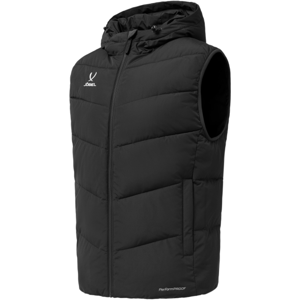 Жилет утепленный c капюшоном JÖGEL ESSENTIAL PerFormPROOF Padded Hooded Vest, черный, детский
