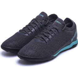 Бутсы футбольные ATEMI, SBA-003 TURF KIDS, цв. серый/ бирюзовый (28)