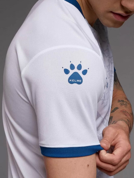 Футбольная форма KELME Short-Sleeved Football Suit (White/Blue)
