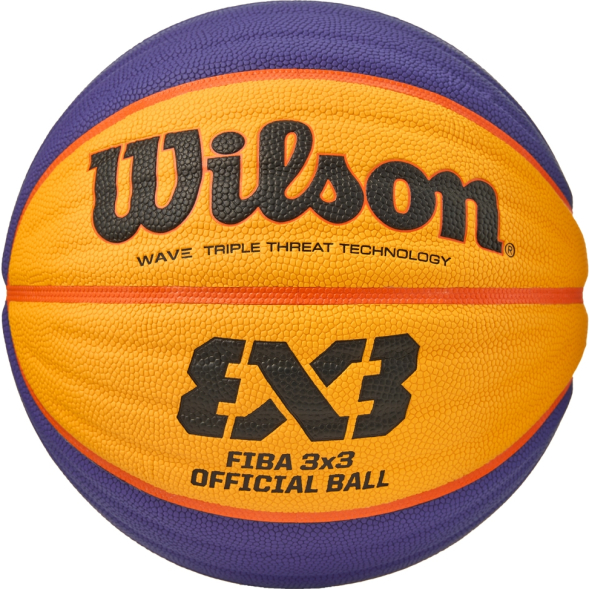 Мяч баск. WILSON FIBA3x3 Official, WTB0533XB, р.6, FIBA Appr., синт. PU, бутил. кам, желто-синий