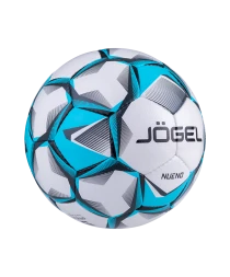 Мяч футбольный JOGEL Nueno №5, белый/голубой/черный