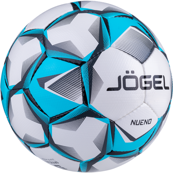 Мяч футбольный JÖGEL Nueno №5, белый/голубой/черный