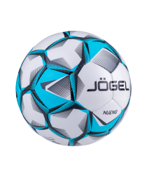 Мяч футбольный JOGEL Nueno №5, белый/голубой/черный