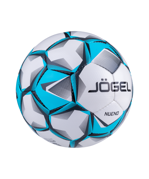 Мяч футбольный JOGEL Nueno №5, белый/голубой/черный