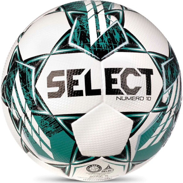 Мяч футб  SELECT NUMERO 10 V23, 0575060004, р 5, FIFA Basic, 32п, ПУ, руч  сш, бело-бирюзовый