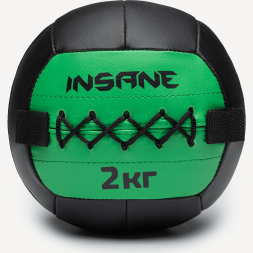 Медбол INSANE IN24-WB100, 2 кг, зеленый