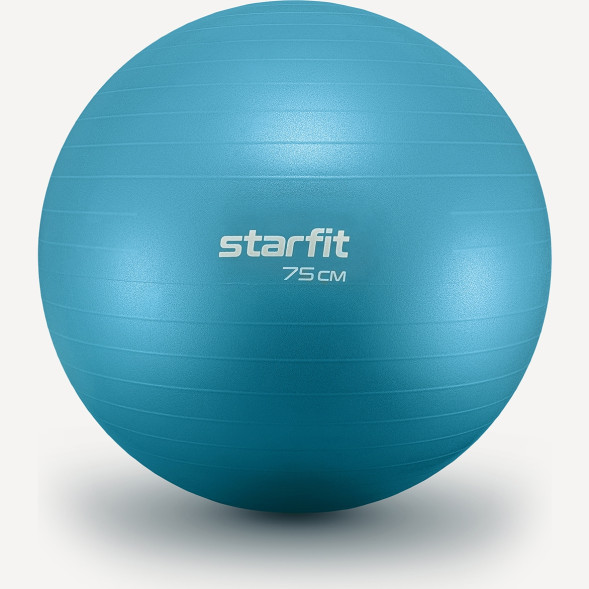 Фитбол STARFIT GB-108 антивзрыв, 1200 гр, синий пастель, 75 см