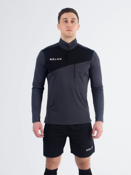 Судейская форма KELME Long Sleeve Refree Set (Dark Grey/Black)