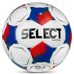 Мяч футб. SELECT Match DВ V26, 0575371004,р.5, FIFA Basic, 32п, ПУ, гибр.сш., бело-сине-красный