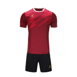 Футбольная форма KELME Short-Sleeved Football Suit (Burgundy/Black)