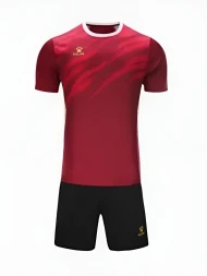 Футбольная форма KELME Short-Sleeved Football Suit (Burgundy/Black)