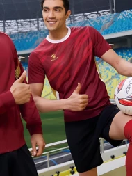 Футбольная форма KELME Short-Sleeved Football Suit (Burgundy/Black)