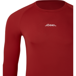 Футболка компрессионная с длинным рукавом JÖGEL CAMP PerFormDRY Baselayer LS Tee, гранатовый