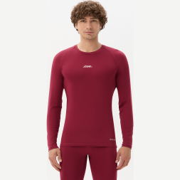 Футболка компрессионная с длинным рукавом JOGEL CAMP PerFormDRY Baselayer LS Tee, гранатовый