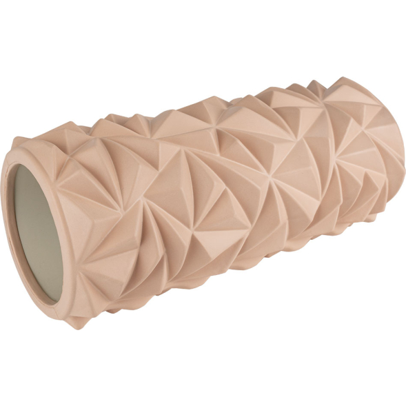 Ролик массажный TORRES YL522001, с шипами, диаметр 14 см, длина 33 см, пудровый