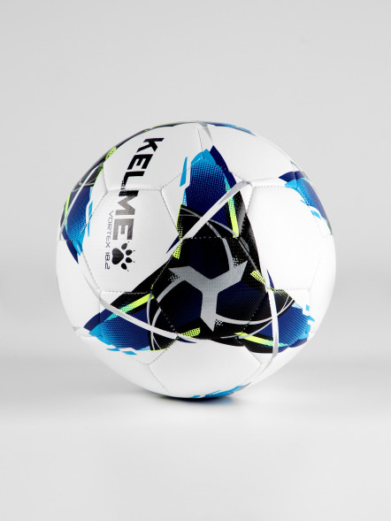 Мяч футбольный KELME Vortex 18.2 (32 Panels) (White/Blue)