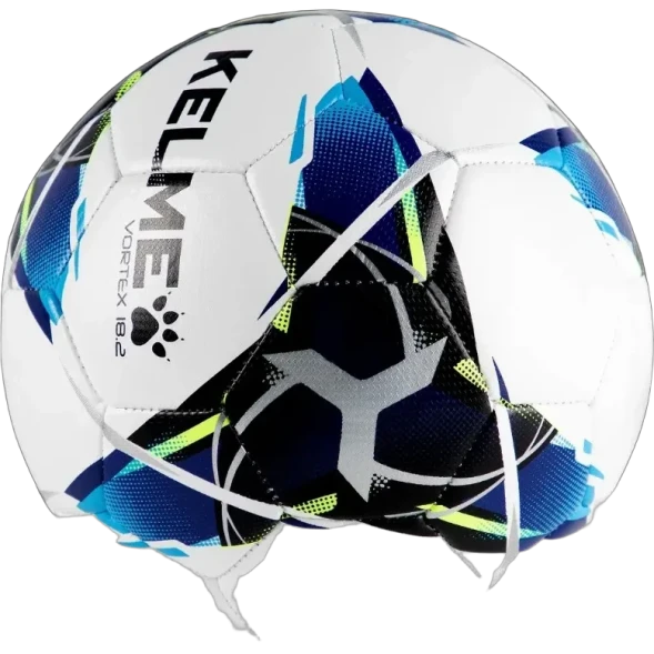 Мяч футбольный KELME Vortex 18.2 (32 Panels) (White/Blue)