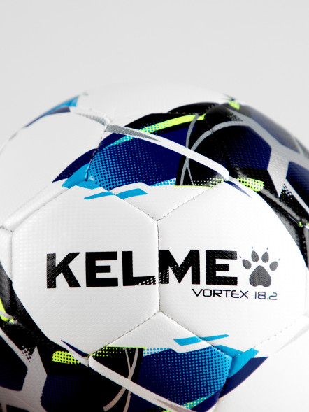 Мяч футбольный KELME Vortex 18.2 (32 Panels) (White/Blue)