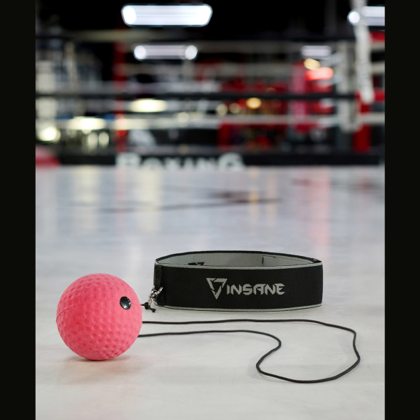 Мяч боевой INSANE IN24-FB102 на резинке, красный