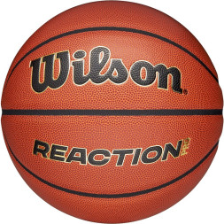 Мяч баск. WILSON Reaction PRO, WZ2026601XB07, р.7, композит, бутил. камера, темно-коричневый