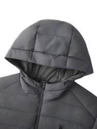 Пуховик KELME Lightweight Hooded Down Jacket Grey