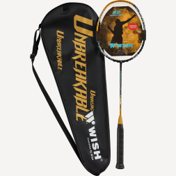 БЕЗ УПАКОВКИ Ракетка для бадминтона WISH Unbreakable 1, золотой