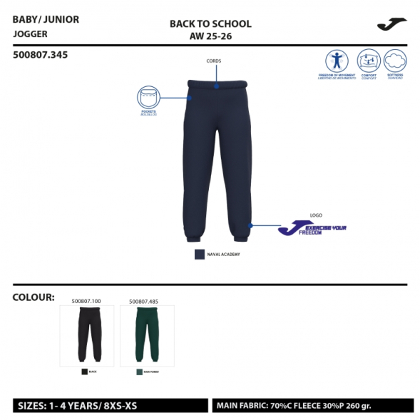 PANTALÓN LARGO KIDS CAMP MARINO