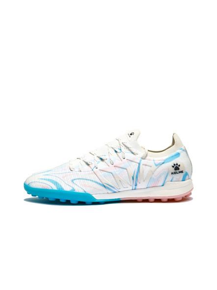 Детские шиповки KELME Children's Football Shoes (TF) (White/Light Blue)