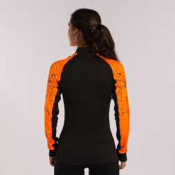 SUDADERA ELITE IX NEGRO NARANJA