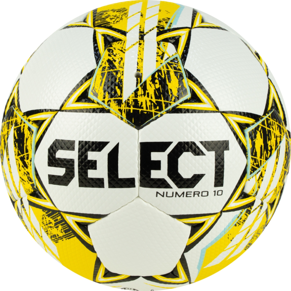 Мяч футб. SELECT Numero 10 V23, 0574060005, р.4, FIFA Basic, 32п, ПУ, руч. сш, бело-желтый