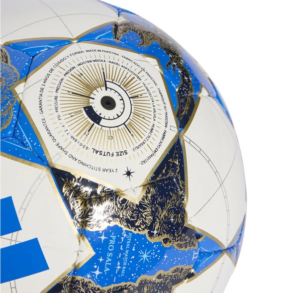 Мяч футзал  ADIDAS UCL Pro Sala JP1546, р 4, FIFA Quality Pro, 32п, ПУ, руч сш, бело-синий