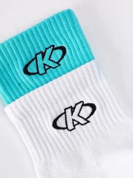 Носки KELME Men's Short Tube Casual Socks (White/Light Blue)