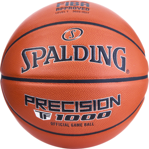Мяч баск. SPALDING TF-1000 Precision 77526z, р.7, FIBA Appr,микр. zK-композит,нейл.корд, оранжевый
