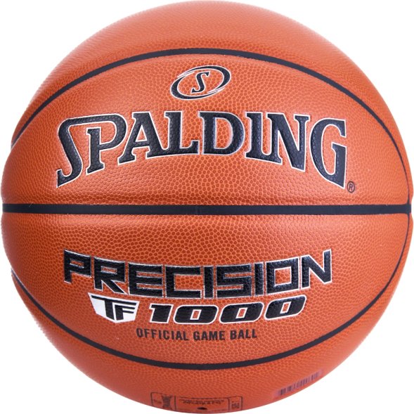 Мяч баск. SPALDING TF-1000 Precision 77526z, р.7, FIBA Appr,микр. zK-композит,нейл.корд, оранжевый
