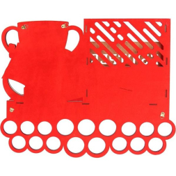 Медальница &quot;Быстрее, выше, сильнее&quot; двухцветная покраска, ламинация, карман, 495х395мм