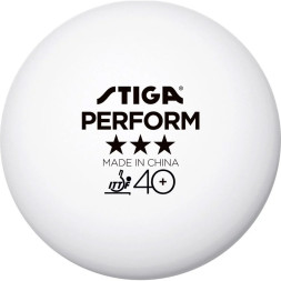 Мяч для наст. тенниса Stiga Perform 3***, 40+, 520-05,  пластик, ITTF Appr., уп.6 шт, бел