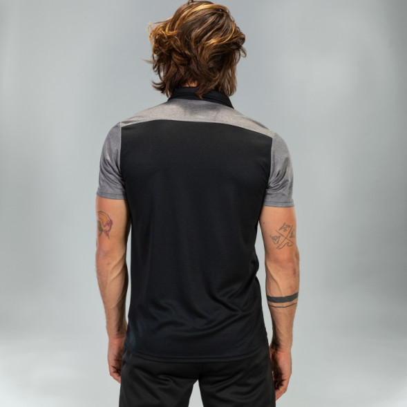 Поло JOMA HOBBY Черный-Серый