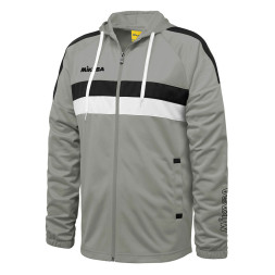 Куртка от костюма с капюшоном MIKASA MT550-0056-2XL, р.2XL, 100% полиэстер, серый