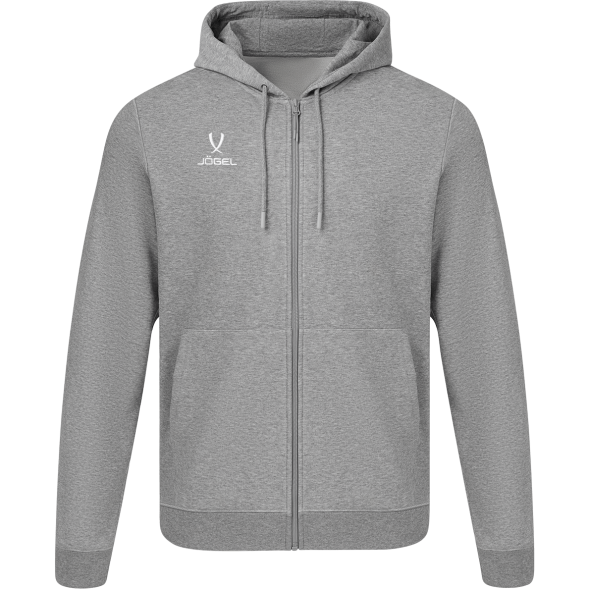 Худи на молнии JOGEL ESSENTIAL Cotton FZ Hoodie, серый меланж