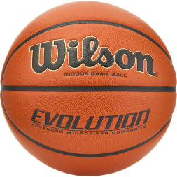 Мяч баск. WILSON Evolution, WTB0516XBEMEA, р.7, микрофибра, бутил. камера, коричневый