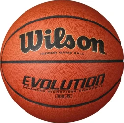 Мяч баск. WILSON Evolution, WTB0516XBEMEA, р.7, микрофибра, бутил. камера, коричневый