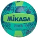 Мяч вол. пляжн. MIKASA BV354TV-GV-GG, синт.кожа (ТПЕ),маш.сш.,18 пан, бут.кам, салатово-синий