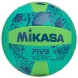 Мяч вол. пляжн. MIKASA BV354TV-GV-GG, синт.кожа (ТПЕ),маш.сш.,18 пан, бут.кам, салатово-синий