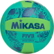 Мяч вол. пляжн. MIKASA BV354TV-GV-GG, синт.кожа (ТПЕ),маш.сш.,18 пан, бут.кам, салатово-синий