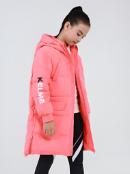 Детский пуховик KELME Girl's Mid-Length Down Jacket Pink