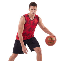 Форма баскетб. игровая TORRES Pro, B-1033-04-2XL, р.2XL, 100% полиэстер, красно-черный