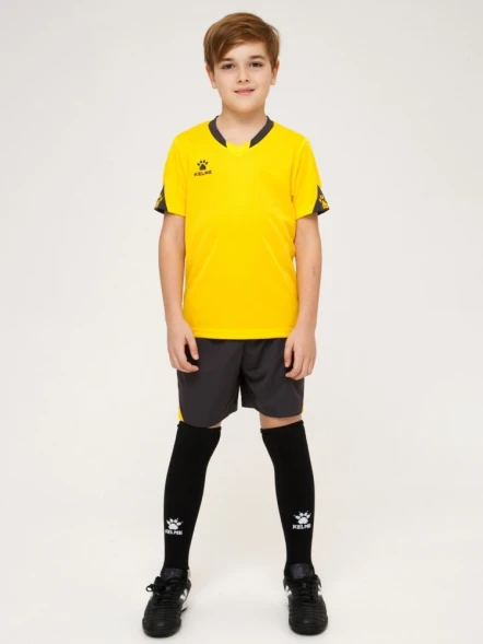 Детская футбольная форма KELME Short Sleeve Football Uniform (Yellow/Black)