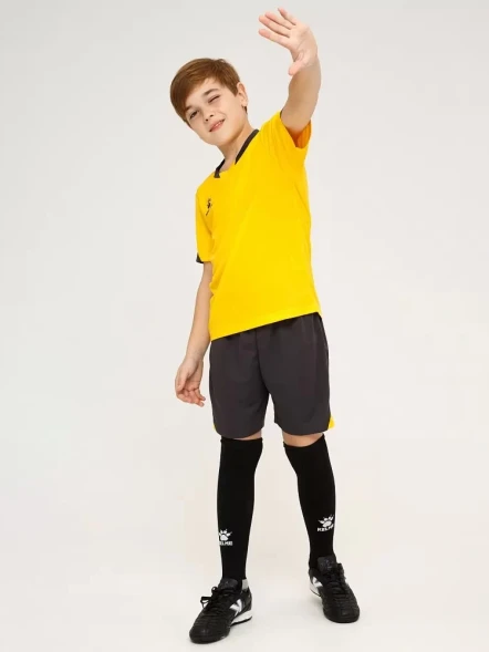 Детская футбольная форма KELME Short Sleeve Football Uniform (Yellow/Black)