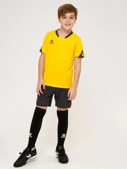 Детская футбольная форма KELME Short Sleeve Football Uniform (Yellow/Black)