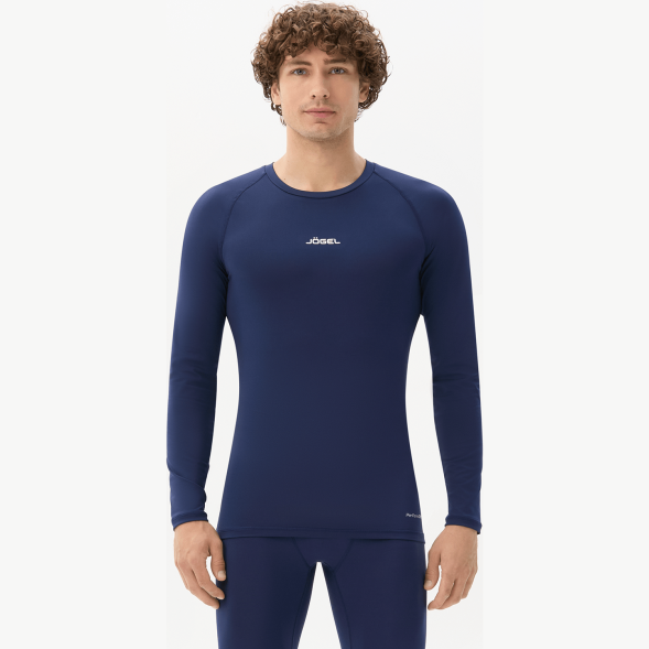 Футболка компрессионная с длинным рукавом JOGEL CAMP PerFormDRY Baselayer LS Tee, темно-синий